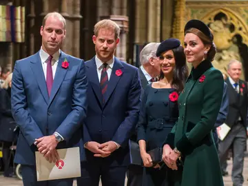 Meghan Markle y el príncipe Harry junto a Kate Middleton y el príncipe Guillermo Meghan Markle y el príncipe Harry junto a Kate Middleton y el príncipe Guillermo
