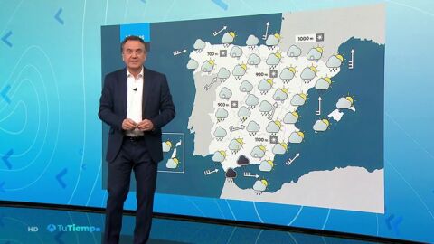 Nieve, lluvia y fr&iacute;o: viernes invernal por el frente que llega desde Groenlandia