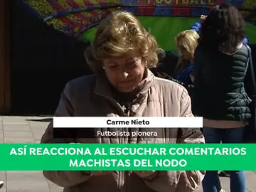 Los comentarios machistas del NODO en los partidos de fútbol femenino: "Cambiará el juego por una batería de cocina..." Los comentarios machistas del NODO en los partidos de fútbol femenino: "Cambiará el juego por una batería de cocina..."