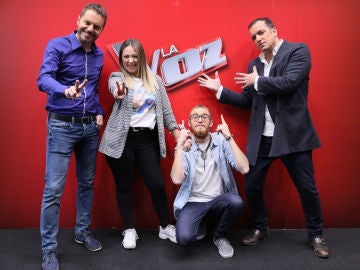 Los finalistas de La Voz: Andr&eacute;s Mart&iacute;n, Mar&iacute;a Espinosa, Javi Moya y &Aacute;ngel Cort&eacute;s