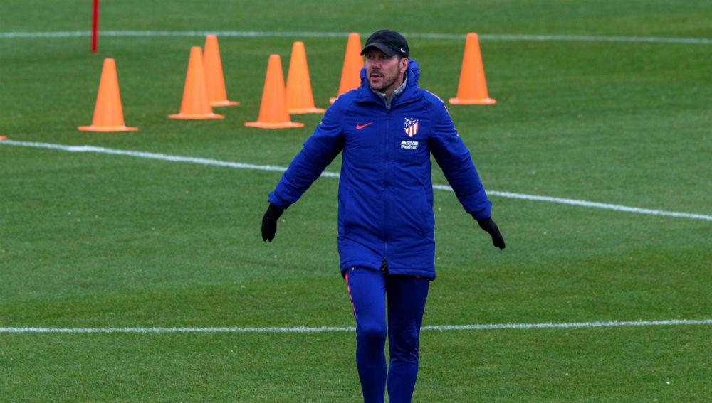Diego Simeone, en un entrenamiento