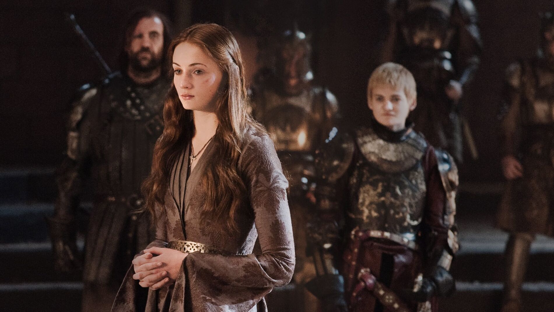 Sophie Turner y Jack Gleeson Sansa Stark y Joffrey Baratheon en 'Juego de Tronos'