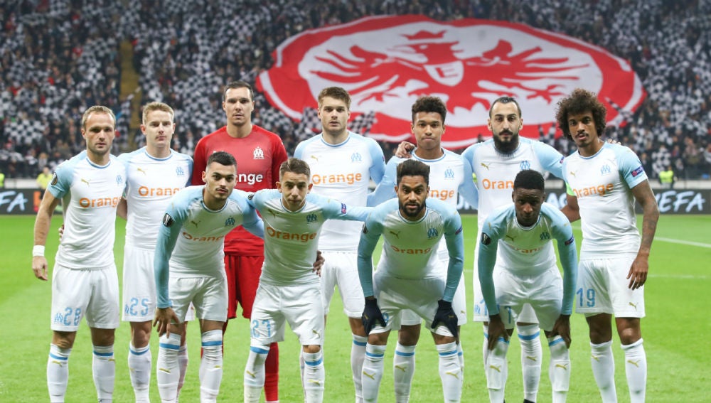 El once del Olympique de Marsella ante el Eintracht