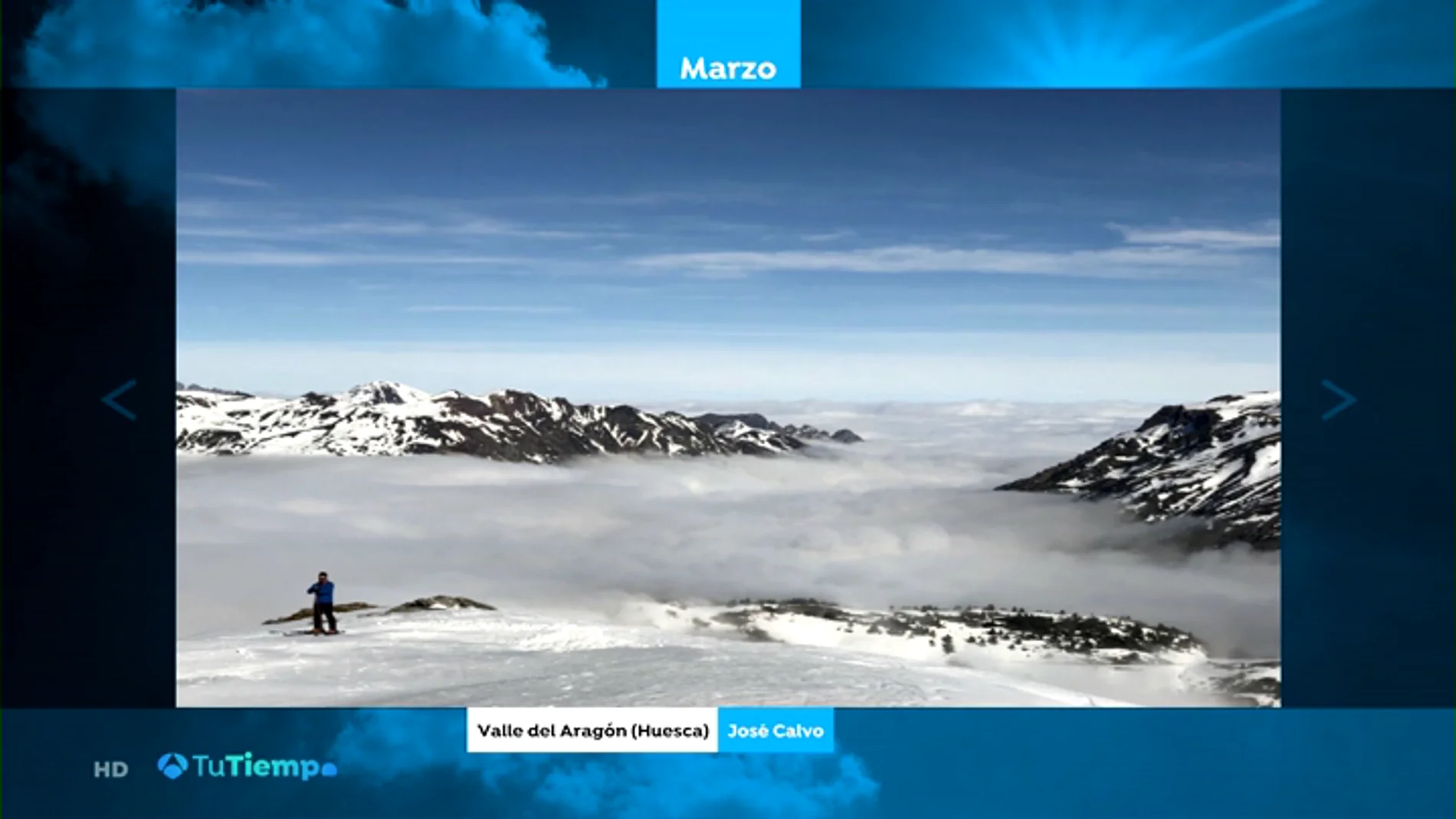 La foto del mar de nubes en el Valle del Alagón, elegida la mejor del marzo de los espectadores