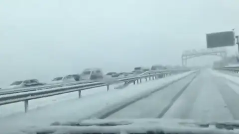 Nevada Así está la zona de Somosierra por las nevadas