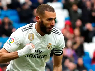 El delantero del Real Madrid, Karim Benzema El delantero del Real Madrid, Karim Benzema
