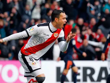 El jugador del Rayo Vallecano, Raúl de Tomás El jugador del Rayo Vallecano, Raúl de Tomás