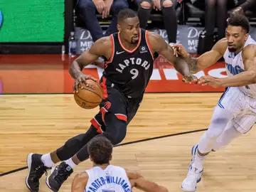 Serge Ibaka, en un partido con los Raptors Serge Ibaka, en un partido con los Raptors