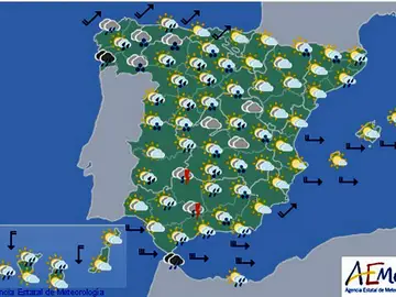 Mapa significativo facilitado por la Aemet, válido para el 06/04/2019. Mapa significativo facilitado por la Aemet, válido para el 06/04/2019.