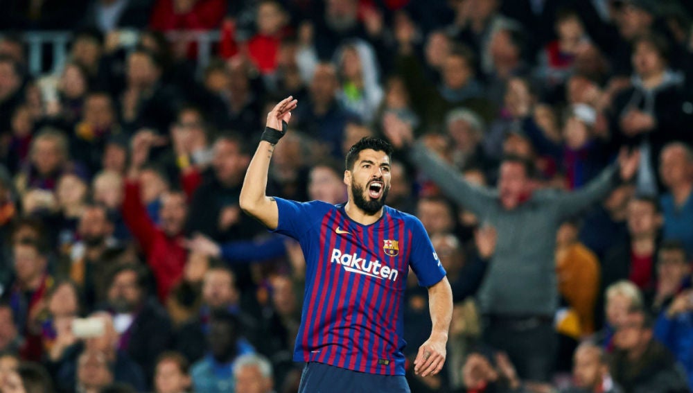Luis Suárez, con el Barcelona