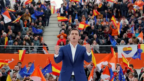 Albert Rivera en un acto de precampaña Albert Rivera en un acto de precampaña