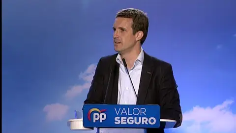Pablo Casado: "En estas elecciones está en juego la disolución de España" Pablo Casado: "En estas elecciones está en juego la disolución de España"