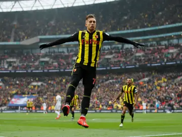 Gerard Deulofeu celebra uno de sus goles con el Watford Gerard Deulofeu celebra uno de sus goles con el Watford