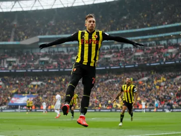 Gerard Deulofeu celebra uno de sus goles con el Watford Gerard Deulofeu celebra uno de sus goles con el Watford