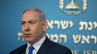El primer ministro israel&iacute;, Benjamin Netanyahu, ofrece una rueda de prensa en Jerusal&eacute;n, Israel.