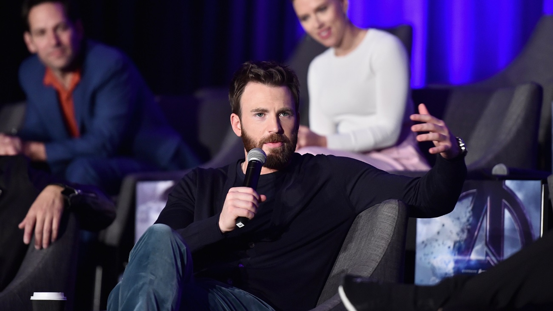 Chris Evans en un evento de 'Vengadores: Endgame'