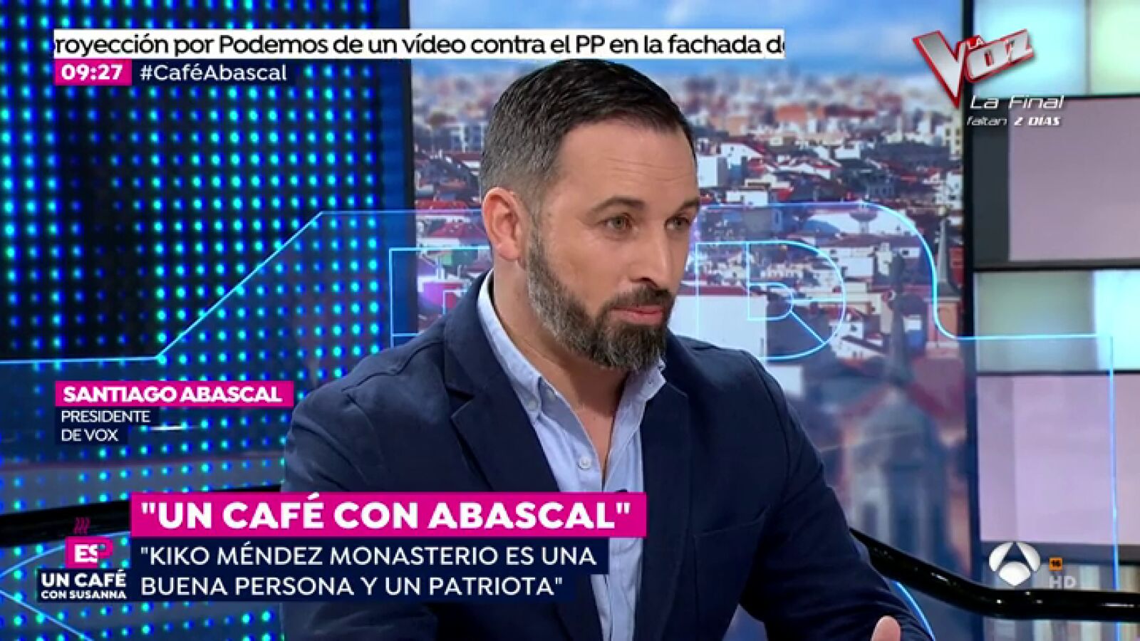 Los 10 titulares de Santiago Abascal en Espejo Público