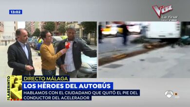 El pasajero que evitó el accidente en cadena de un autobús en Málaga: 