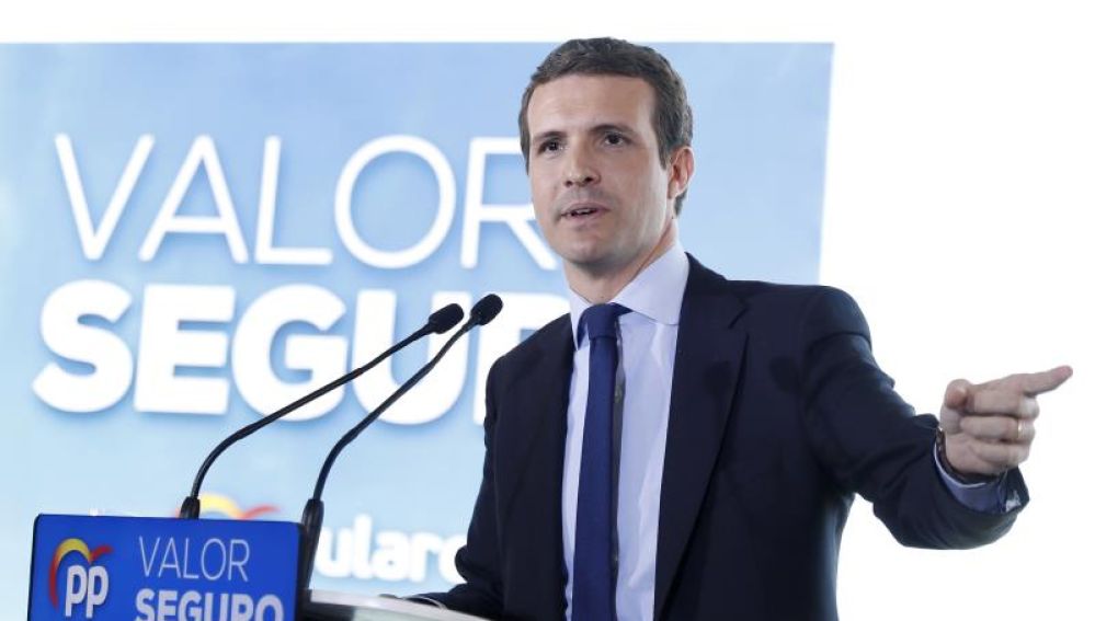 El líder del PP, Pablo Casado