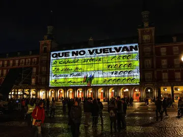 La fachada de la Casa de la Panadería de la Plaza Mayor de Madrid La fachada de la Casa de la Panadería de la Plaza Mayor de Madrid