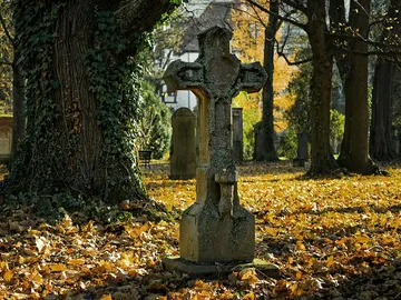 Imagen de archivo de un cementerio Imagen de archivo de un cementerio