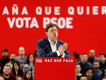 Ximo Puig en un acto electoral Ximo Puig en un acto electoral