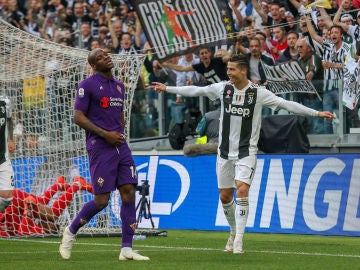 Cristiano Ronaldo celebra un gol ante la Fiorentina