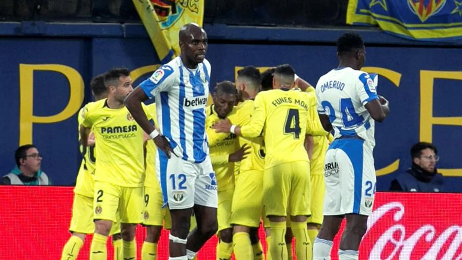 Los jugadores del Villarreal celebran un gol ante el Leganés Los jugadores del Villarreal celebran un gol ante el Leganés