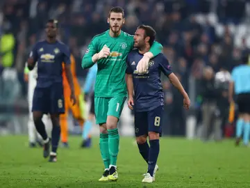 De Gea, con Juan Mata De Gea, con Juan Mata