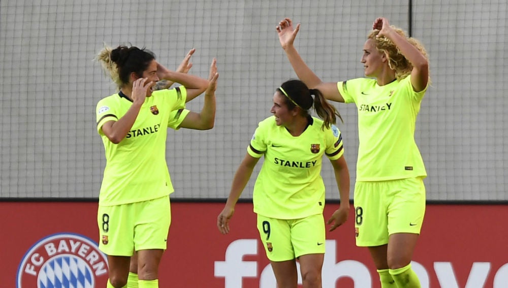 El Barcelona celebra un gol