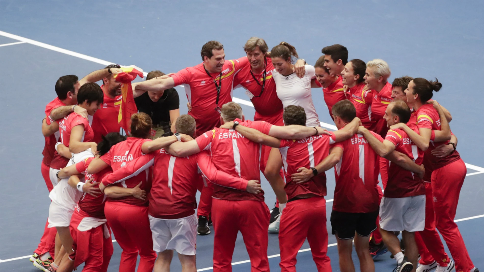 España celebra una victoria España celebra una victoria
