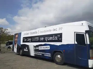 Imagen de uno de los autobuses de Hazte oír Imagen de uno de los autobuses de Hazte oír