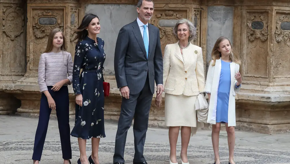 La Familia Real Española durante la Misa de Pascua 2019 La Familia Real Española durante la Misa de Pascua 2019