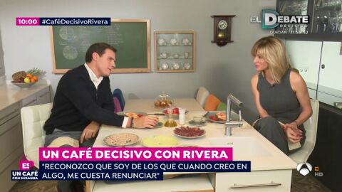 Albert Rivera se toma el café decisivo con Susanna: "He vivido estos 12 años en política con intensidad pero no cambiaría nada"