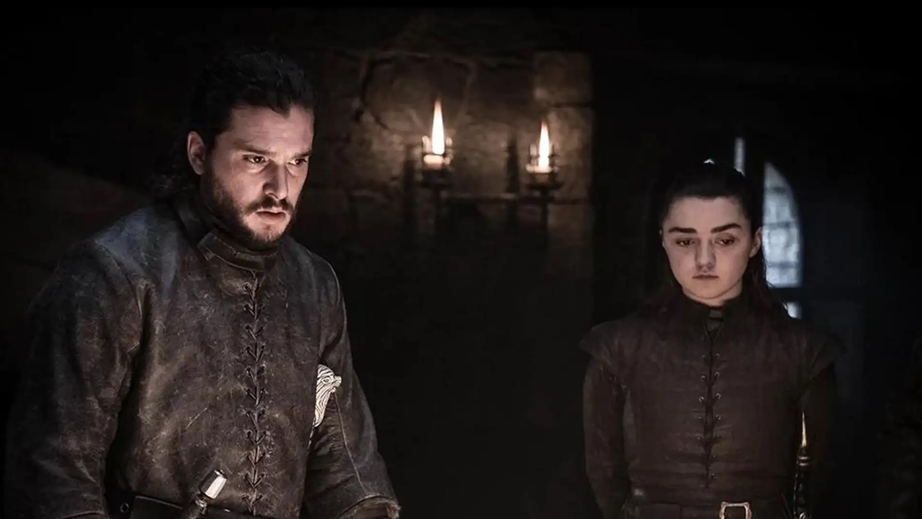 Jon Snow y Arya Stark en 'Juego de Tronos'