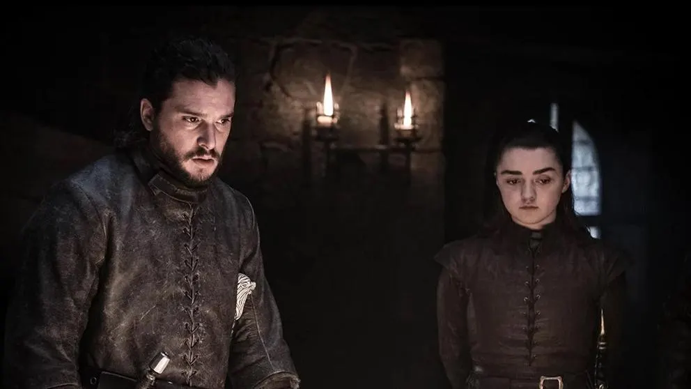 Jon Snow y Arya Stark en 'Juego de Tronos' Jon Snow y Arya Stark en 'Juego de Tronos'