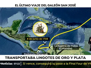 Un tribunal colombiano embarga el tesoro del galeón San José Un tribunal colombiano embarga el tesoro del galeón San José