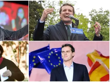 Los cuatro candidatos de PSOE, PP, Podemos y Ciudadanos Los cuatro candidatos de PSOE, PP, Podemos y Ciudadanos
