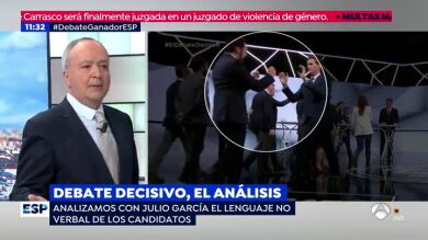 Un experto en lenguaje no verbal analiza la actitud de los candidatos en el debate: 
