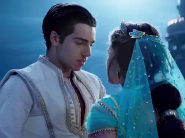 Mena Massoud y Naomi Scott como Aladdín y Jasmín Mena Massoud y Naomi Scott como Aladdín y Jasmín