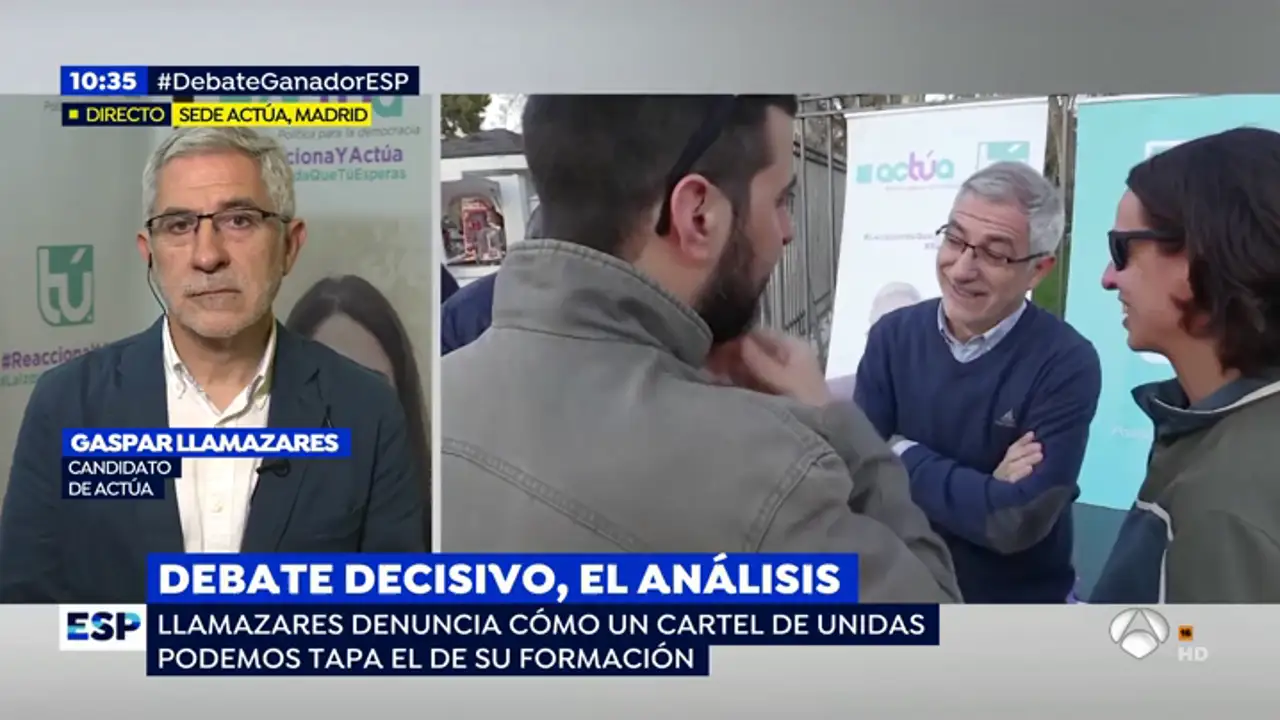 Gaspar Llamazares de Actúa: "Somos una fuerza política seria, una fuerza política de izquierdas y una fuerza dialogante”"