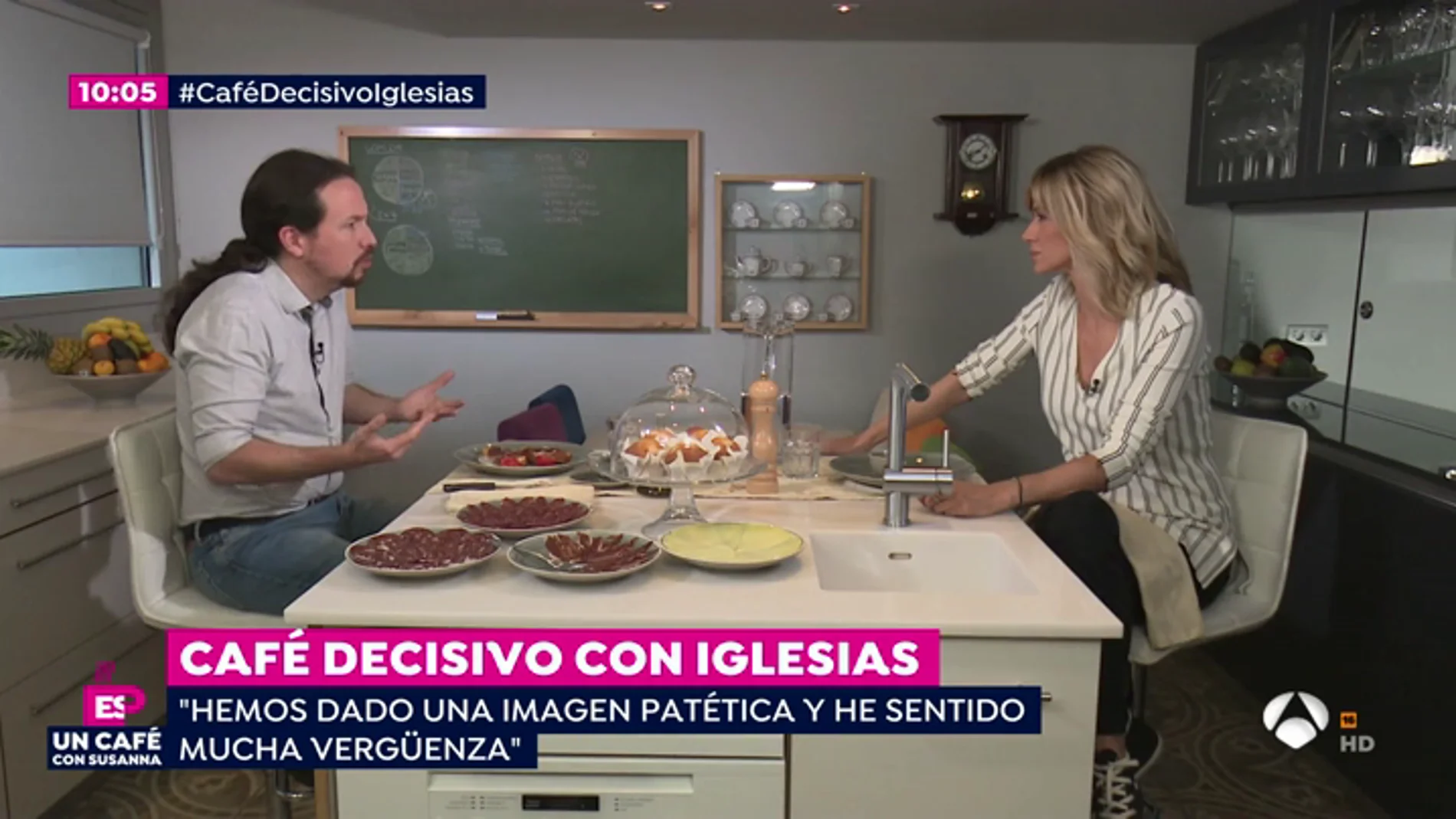 Pablo Iglesias se toma el café decisivo con Susanna antes de las elecciones: "Nos hemos comportado como los partidos a los que hemos criticado"