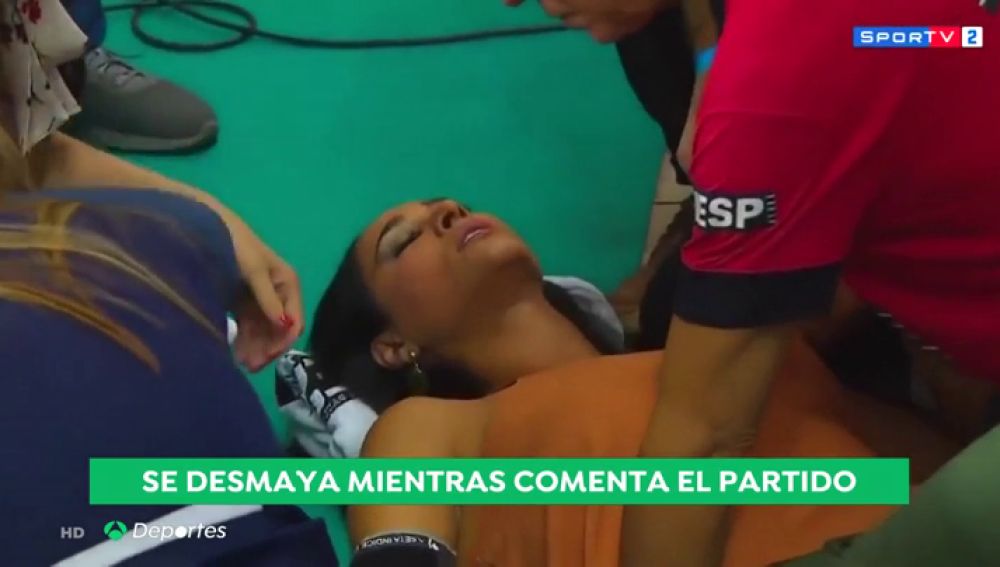 Susto en Brasil: una leyenda del voleibol se desmaya en plena entrevista