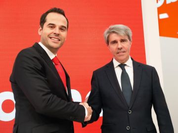 Ángel Garrido con Ignacio Aguado durante la rueda de prensa Ángel Garrido con Ignacio Aguado durante la rueda de prensa