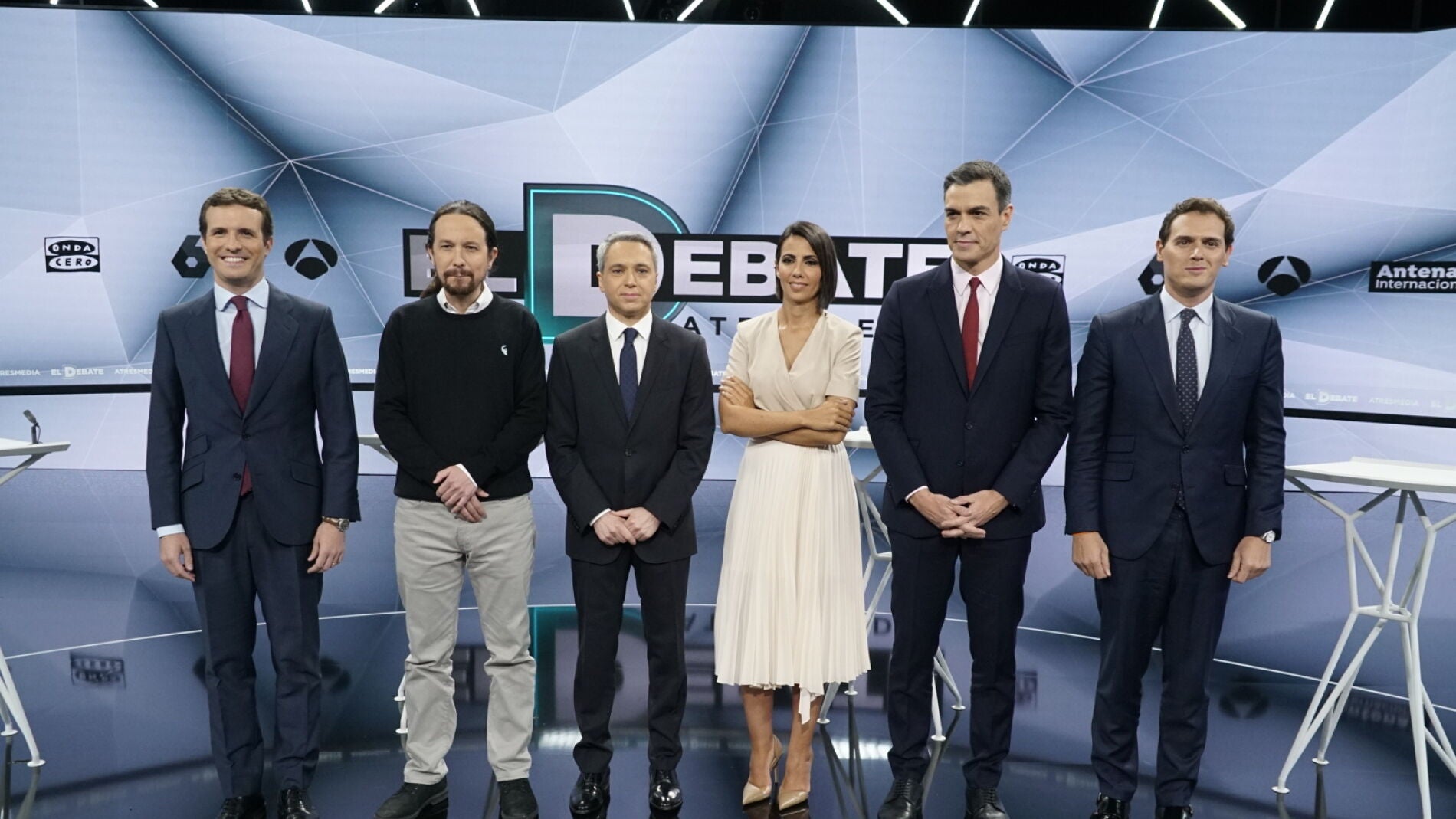 Candidatos y moderadores de 'El Debate Decisivo'