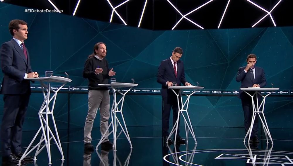 Los cuatro candidatos en el debate decisivo al descubierto