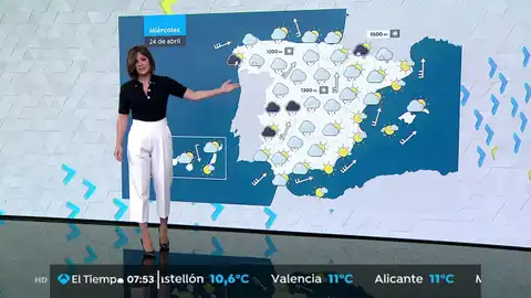Jornada inestable con nevadas, lluvias y viento intenso LA PREVISIÓN DEL TIEMPO
