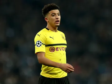 Jadon Sancho durante un partido con el Borussia Dortmund Jadon Sancho durante un partido con el Borussia Dortmund