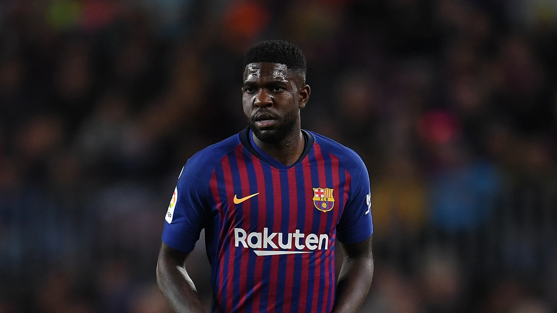 Samuel Umtiti durante un partido de LaLiga Samuel Umtiti durante un partido de LaLiga