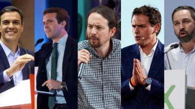 Casado promete el 155, Abascal llama a despertar a la España dormida y Sánchez, Iglesias y Rivera buscan a los indecisos